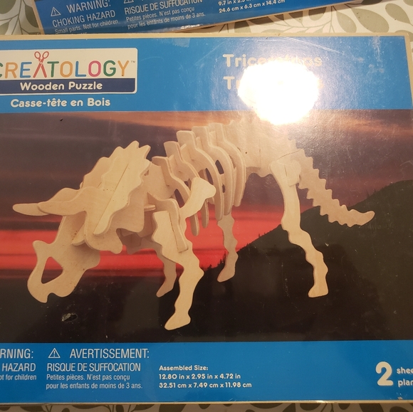 Lot 4 Creatology Dragon, Dinosaur Wooden Puzzles! New & Sealed! - Picture 4 of 10